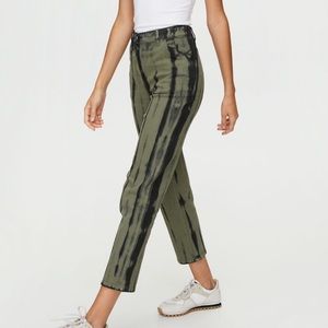 Aritzia Kelsey Tie Dye Green/ Black Pants